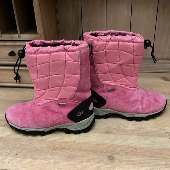 Merrell Thinsulate Snow Boots Pink Size 2 Non-marking soles Toggle Closure - Picture 8 of 10